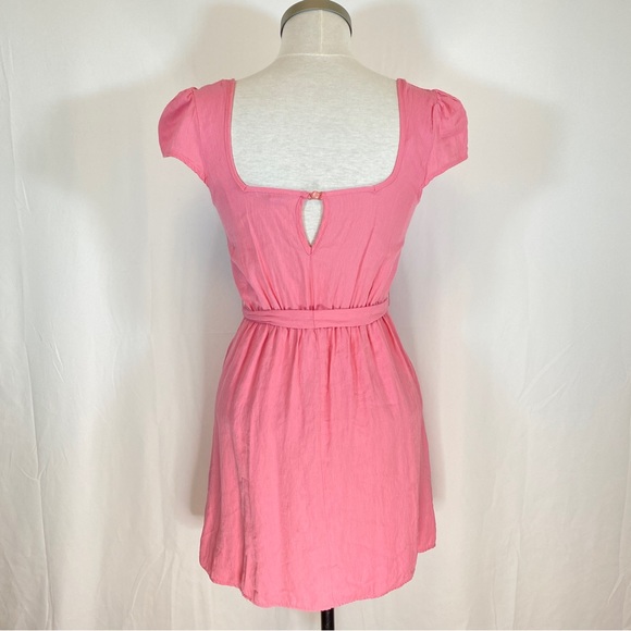 Charlotte Russe pink cap sleeve dress with button detailing, size Small - Picture 3 of 13